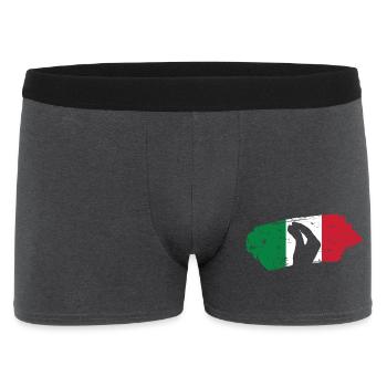 Silhouette main avec fond de drapeau italien - Boxer Homme - charbon - Devant