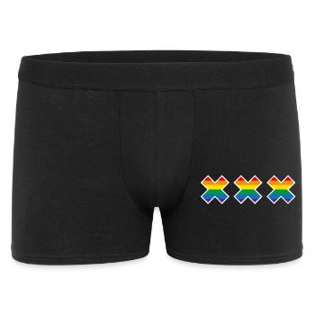 Amsterdam Pride Rainbow Flag St. Andrew's Cross LGBT - Men's Boxer Shorts - black - Front