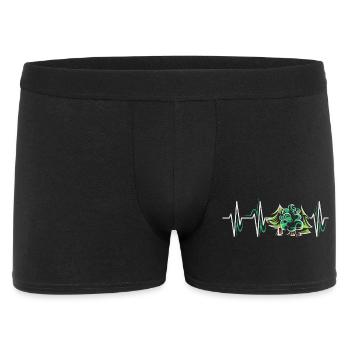 Forest Heartbeat Trees Symbol Pulse ECG icon Graphic - Men's Boxer Shorts - black - Front