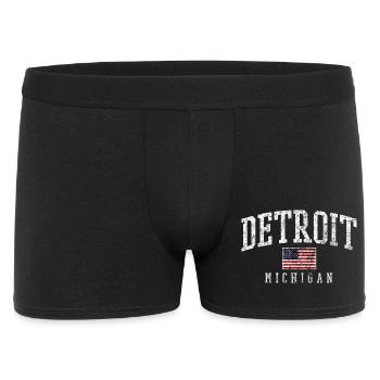 Drapeau de Detroit à la manière du Michigan - Boxer Homme - noir - Devant