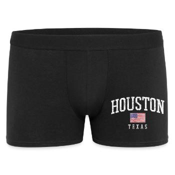 Drapeau vintage de Houston, Texas - Boxer Homme - noir - Devant