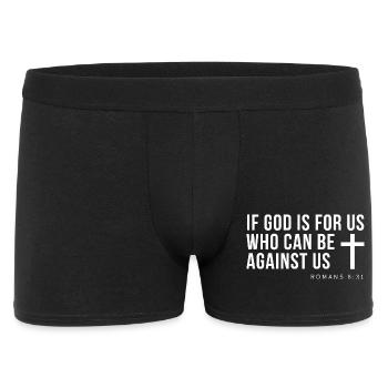 God's For Us Cross Romans 8:31 - Men's Boxer Shorts - black - Front