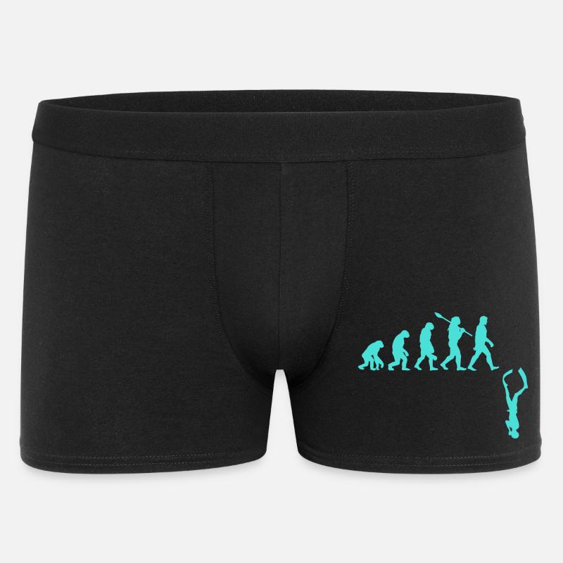 Evolution des Freitauchens - Männer Boxer Shorts - Schwarz