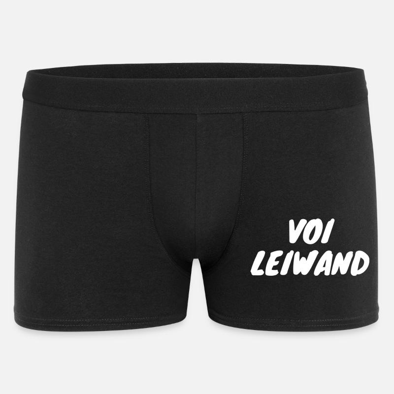 Voi Leiwand - Männer Boxer Shorts - Schwarz