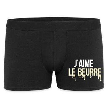 J'aime le beurre, cuisine française - Boxer Homme - noir - Devant