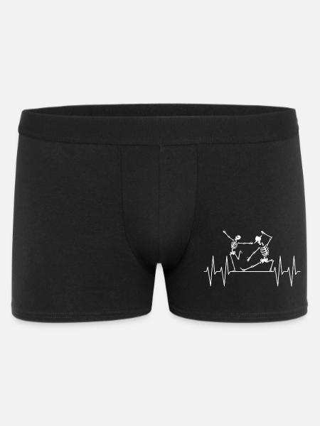 Dancing Skeleton Couple Illustration - Men's Boxer Shorts - black