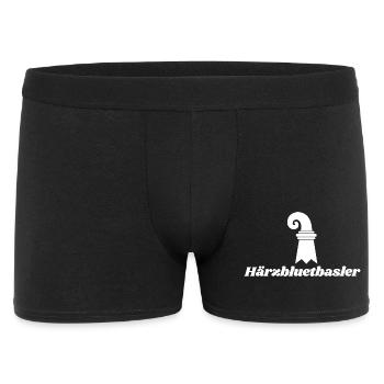 Härzbluetbasler Basel Wappen - Männer Boxer Shorts - Schwarz - Vorne