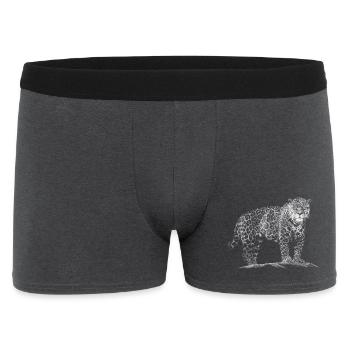 Leopard - Men's Boxer Shorts - charcoal grey - Front