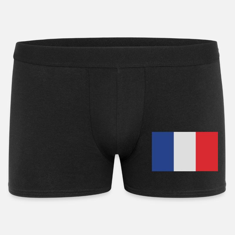 Französische Flagge - Männer Boxer Shorts - Schwarz