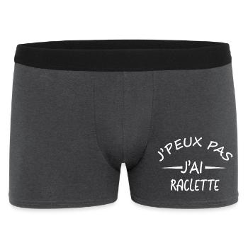 Je peux pas j'ai raclette - Boxer Homme - charbon - Devant