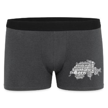 Suisse dialecte blanc - Boxer Homme - charbon - Devant
