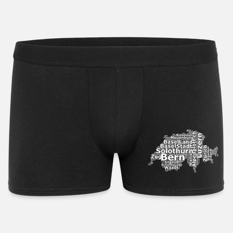 Suisse dialecte blanc - Boxer Homme - noir