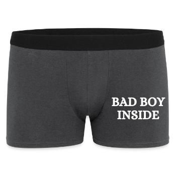 Stylish statement with rebellious flair - Men's Boxer Shorts - charcoal grey - Front