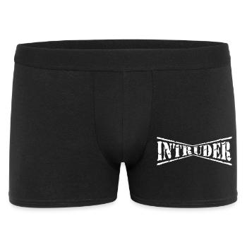 intrus hacker intrus clan sticker ordinateur - Boxer Homme - noir - Devant
