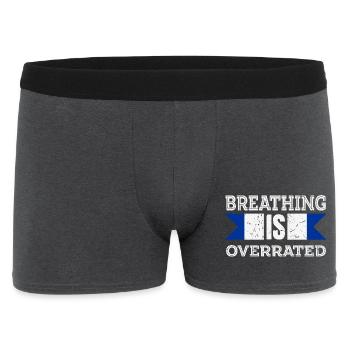 Breathing is Overrated - Men's Boxer Shorts - charcoal grey - Front