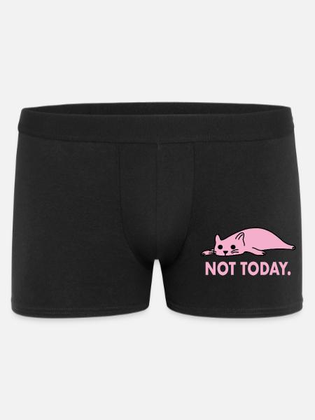 Not Today Cat Lazy Funny Work - Men's Boxer Shorts - black