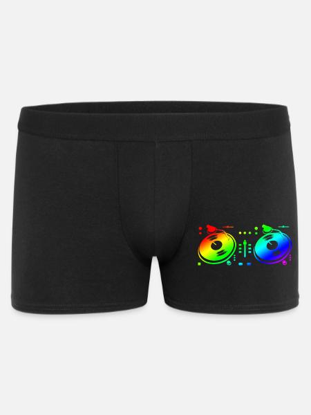 Turntable Disc Jockey - Männer Boxer Shorts - Schwarz
