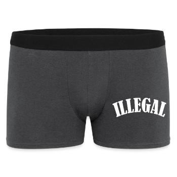 illegal lawless unlawfully unlawful demo - Men's Boxer Shorts - charcoal grey - Front