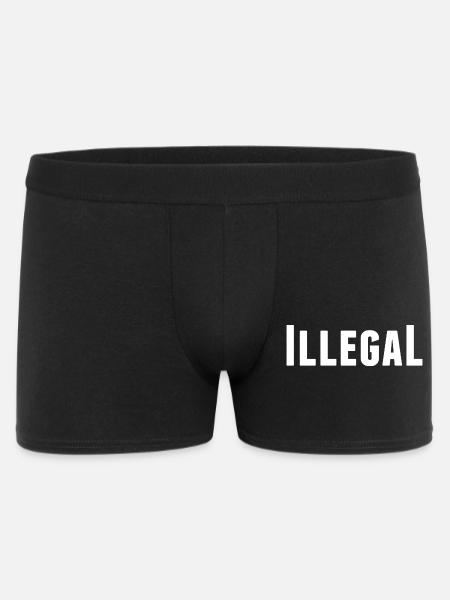 illégalement illégal illégal - Boxer Homme - noir