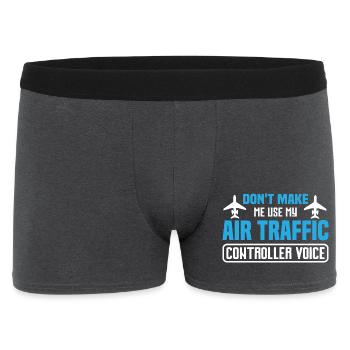 Humorous aircraft design for flight enthusiasts - Men's Boxer Shorts - charcoal grey - Front