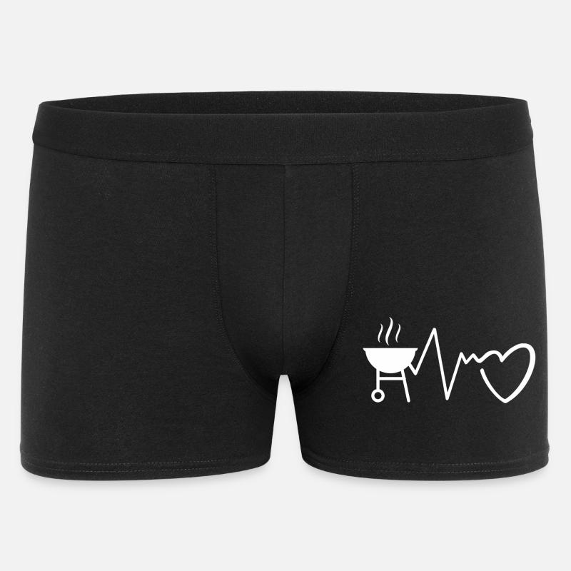 Rythme cardiaque sur grill - Boxer Homme - noir