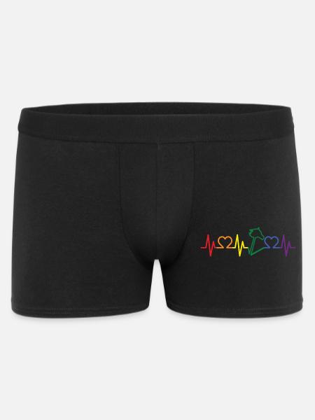 Hobby Horse Heartbeat - Männer Boxer Shorts - Schwarz