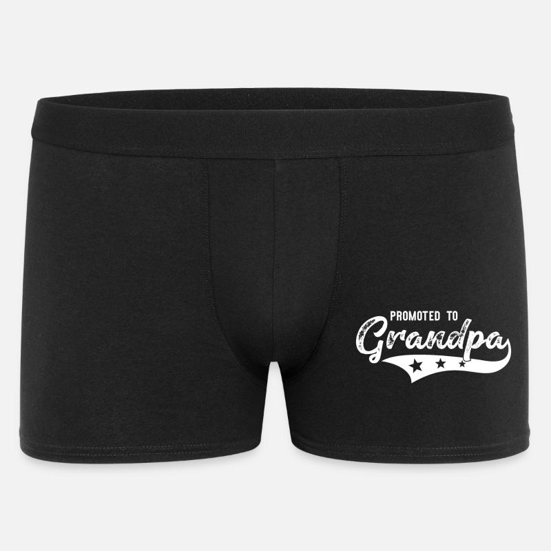 Befördert zum Opa Werdender Großvater - Männer Boxer Shorts - Schwarz