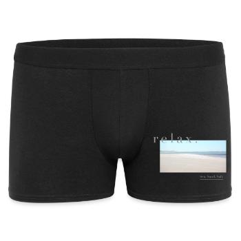 Relax – Sea Sand Salt - Männer Boxer Shorts - Schwarz - Vorne