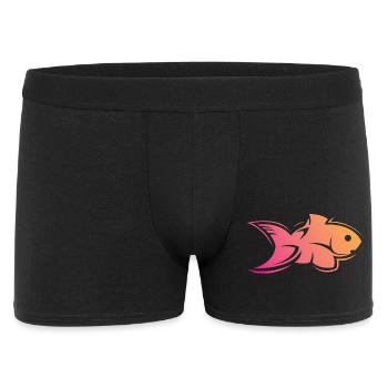fish fish water sea colors symbol icon logo - Men's Boxer Shorts - black - Front