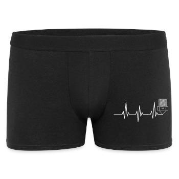 Heartbeat Impression 3D drôle TShirt Design - Boxer Homme - noir - Devant