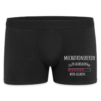 Mechatronikerin in Ausbildung Geschenk - Männer Boxer Shorts - Schwarz - Vorne