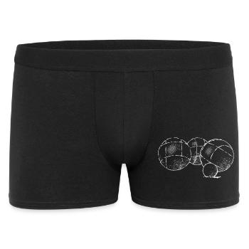 Boules balls for boules and petanque players - Men's Boxer Shorts - black - Front