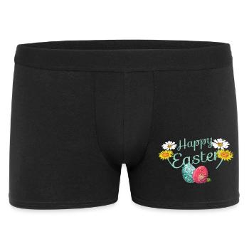 Frohe Ostern - Männer Boxer Shorts - Schwarz - Vorne