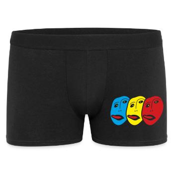 Ecce Homo fait face à la langue Moquerie sarcastique - Boxer Homme - noir - Devant