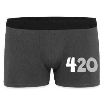 420 | 4,20 | Design color adjustable - Men's Boxer Shorts - charcoal grey - Front