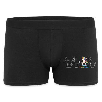 PFLEGEKRAFT Einhorn Beruf Besonders Einzigartig - Männer Boxer Shorts - Schwarz - Vorne