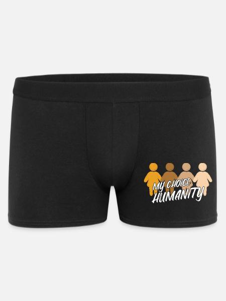 Humanity Freedom Love Peace Statement - Men's Boxer Shorts - black
