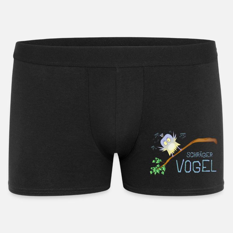Schräger Vogel - Männer Boxer Shorts - Schwarz