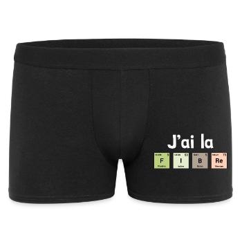 I have fiber - periodic elements - Men's Boxer Shorts - black - Front