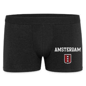 Amsterdam Crest Shield Motif - Men's Boxer Shorts - black - Front