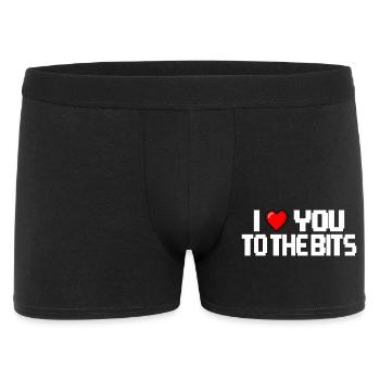 Je t’aime jusqu’aux bouts (sombre) - Boxer Homme - noir - Devant