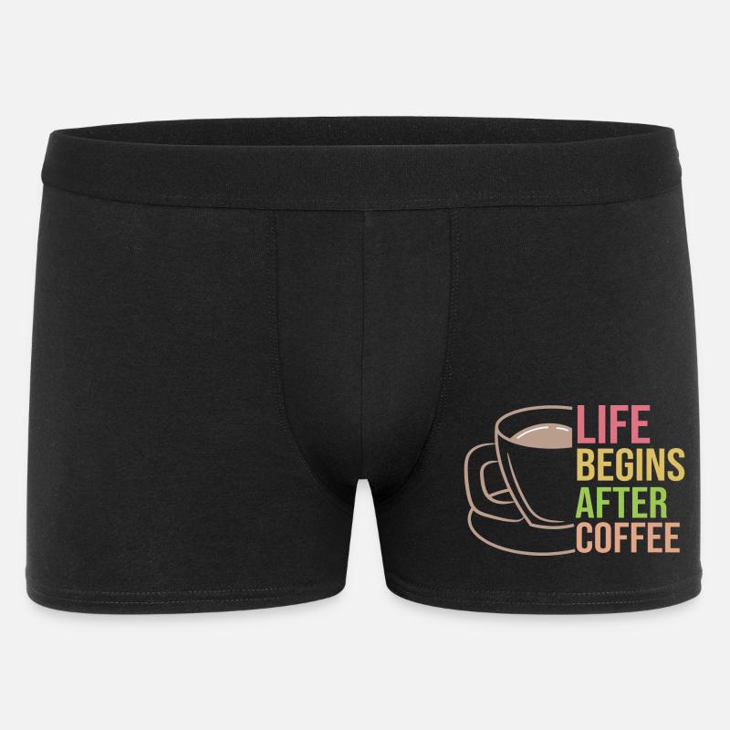 Kaffekop statement kaffedrik koffein - Boxer Shorts til mænd - sort