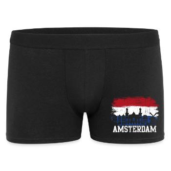 Amsterdam Skyline Flag Splash - Men's Boxer Shorts - black - Front