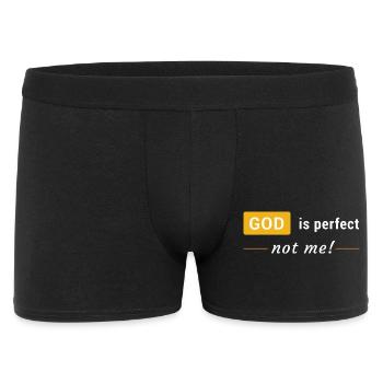 God is perfect, not me ! - Boxer Homme - noir - Devant