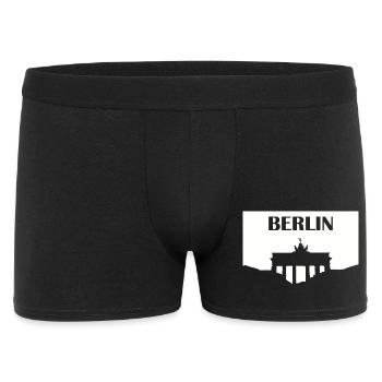 Porte de Brandebourg de Berlin blanc - Boxer Homme - noir - Devant