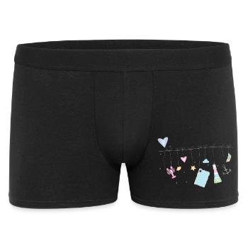 symboles colorés délicats maritimes sur la corde à linge - Boxer Homme - noir - Devant