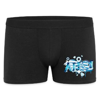maritime sailor's greeting lettering Ahoi Graffiti - Men's Boxer Shorts - black - Front