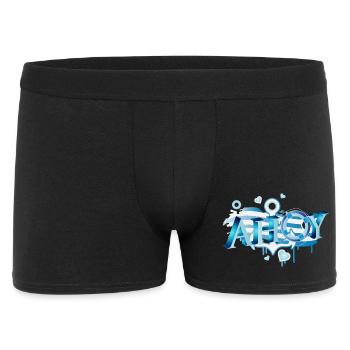 English sailor greeting lettering Ahoy Graffiti - Men's Boxer Shorts - black - Front