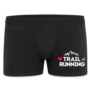 I love Trail Running - Men's Boxer Shorts - black - Front