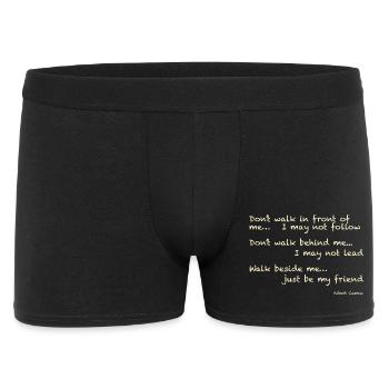 Albert Camus: Dont walk in front of me... I may - Männer Boxer Shorts - Schwarz - Vorne